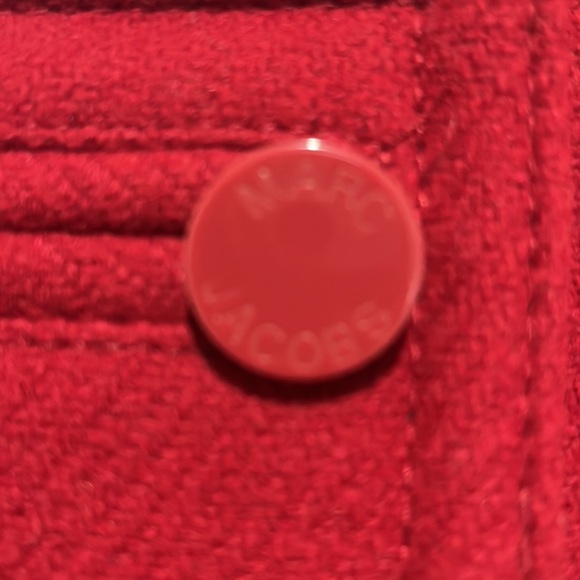 Marc Jacobs red wool military pea coat double breasted - size S - Picture 2 of 8